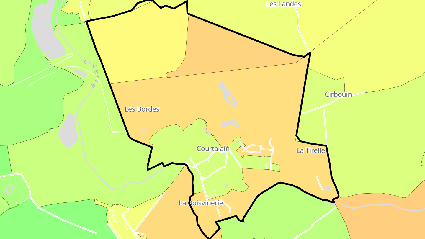 Carte des prix de l'immobilier Courtalain