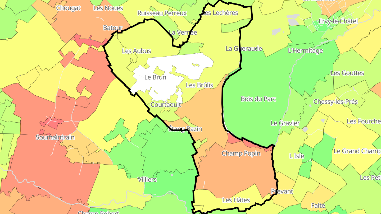 Carte des prix de l'immobilier Courtaoult