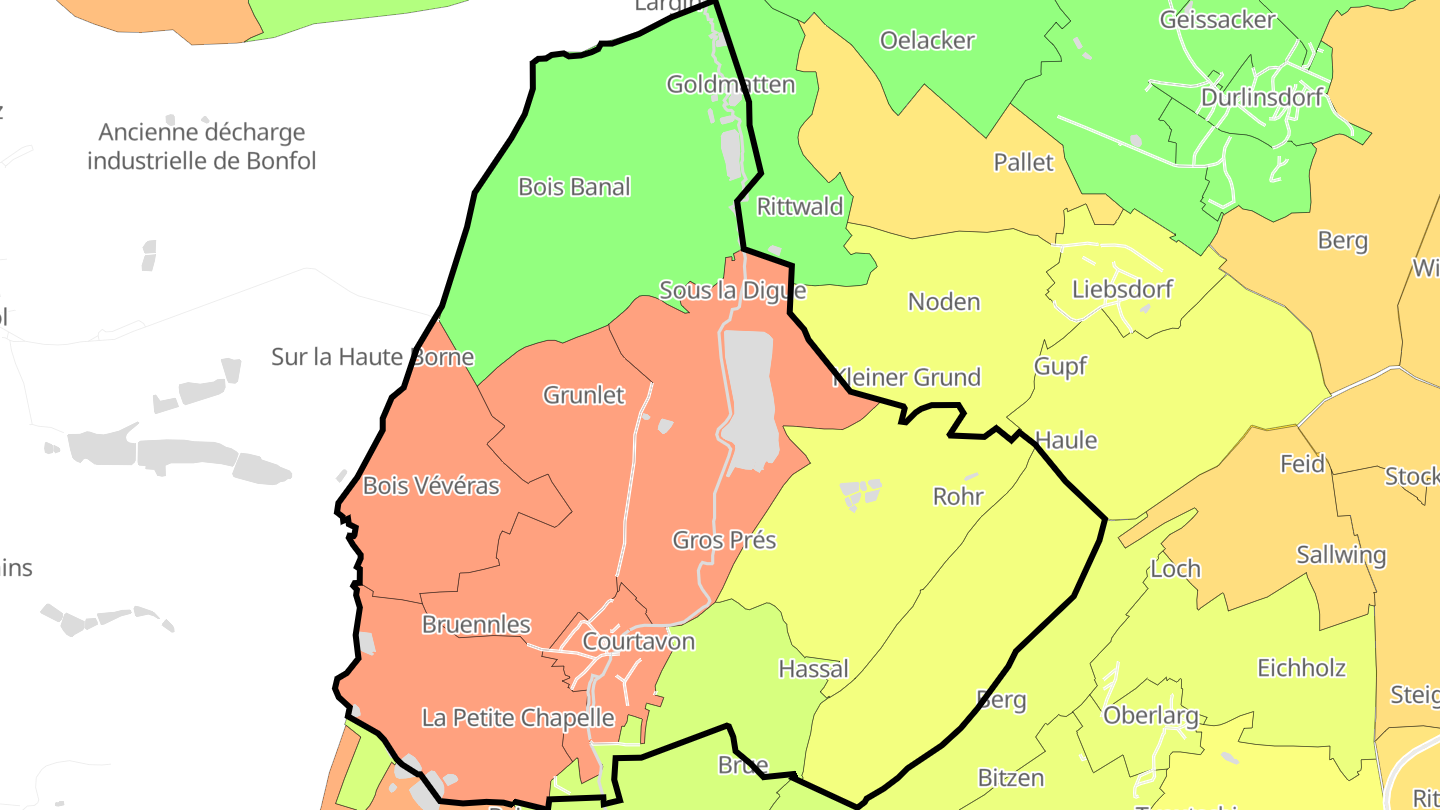 Carte des prix de l'immobilier Courtavon
