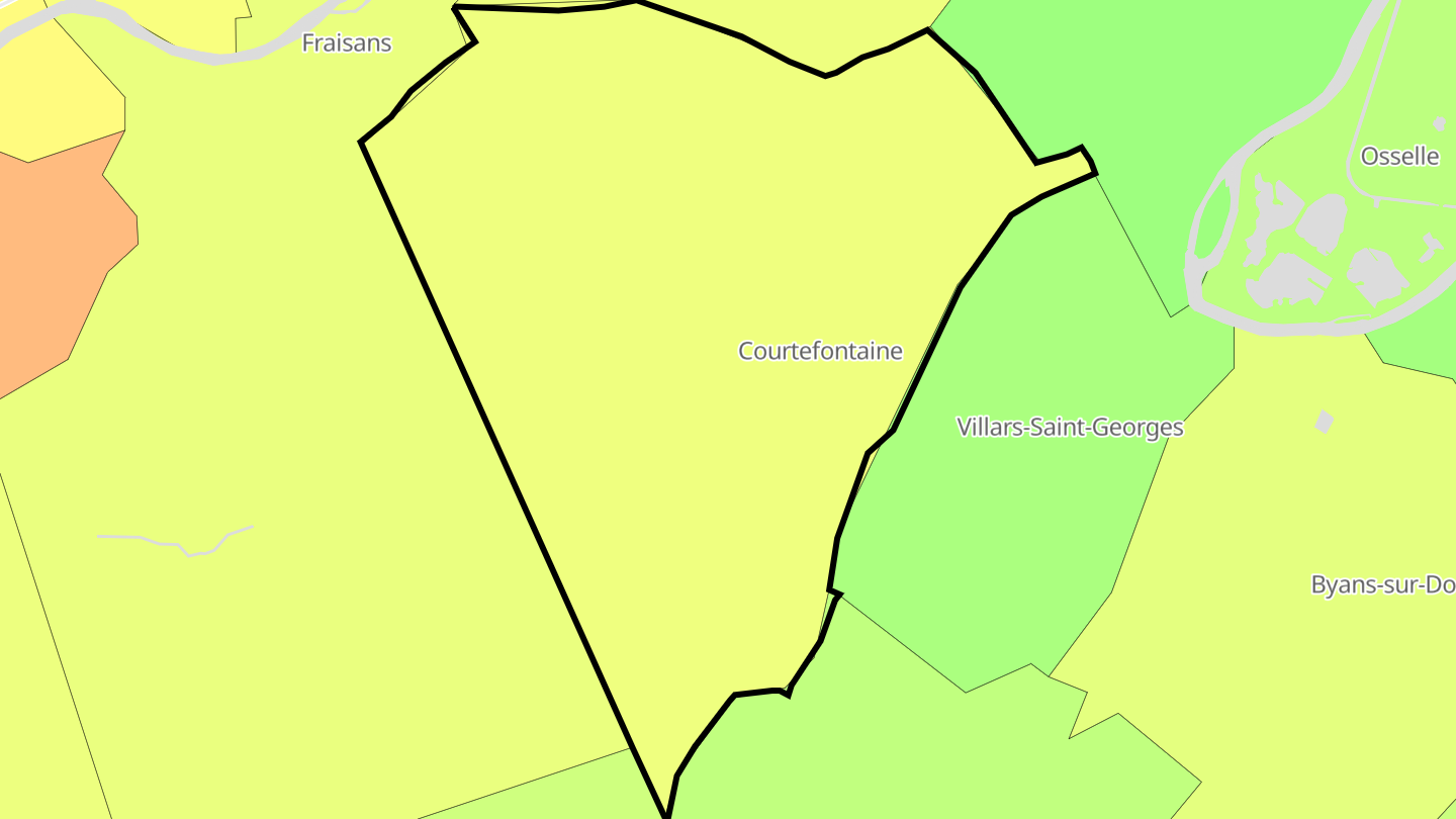 Carte des prix de l'immobilier Courtefontaine