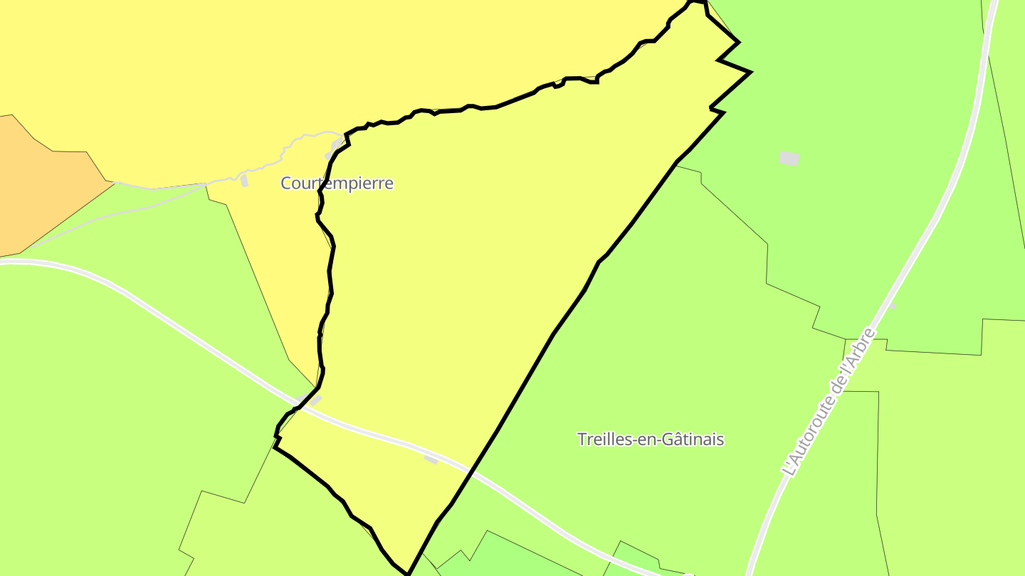 Carte des prix de l'immobilier Courtempierre