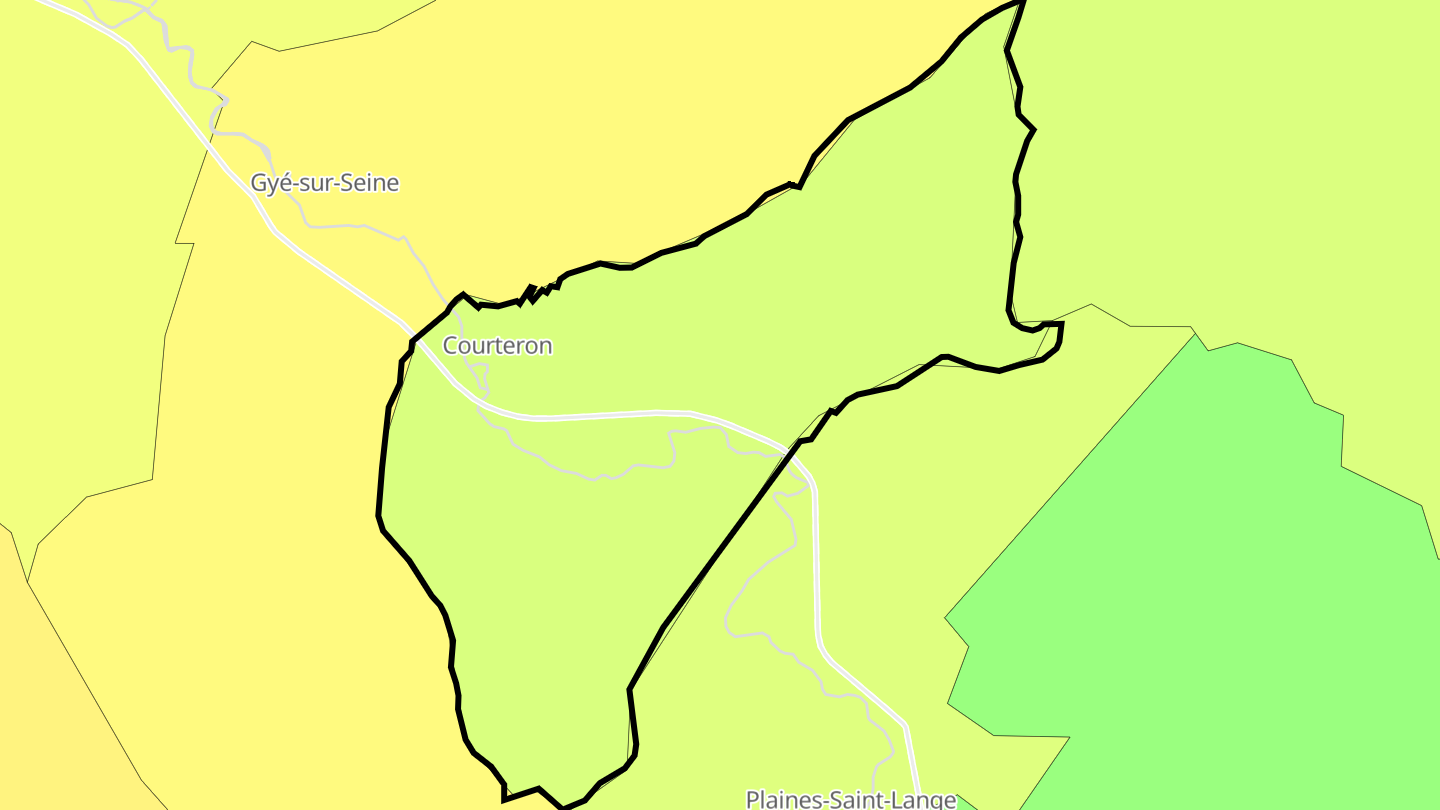 Carte des prix de l'immobilier Courteron