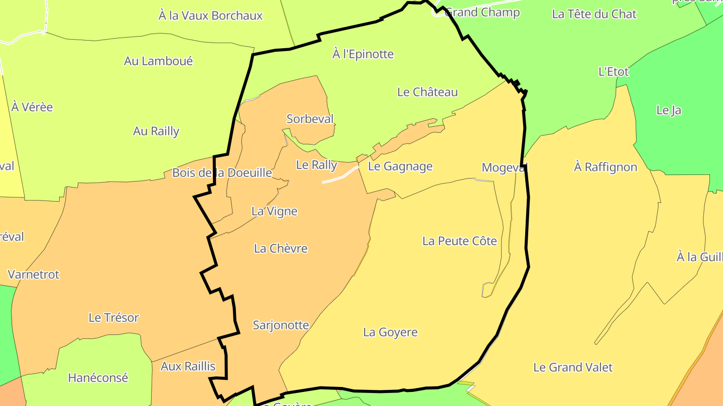 Carte des prix de l'immobilier Cousances-au-Bois