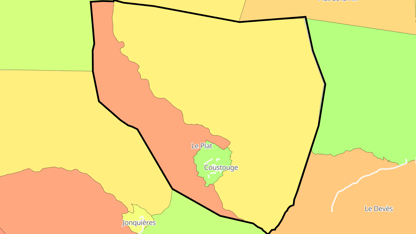 Carte des prix de l'immobilier Coustouge