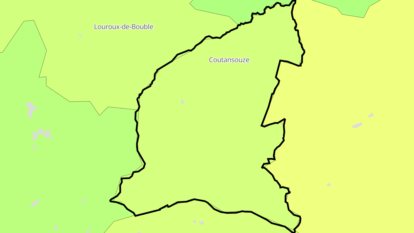 Carte des prix de l'immobilier Coutansouze