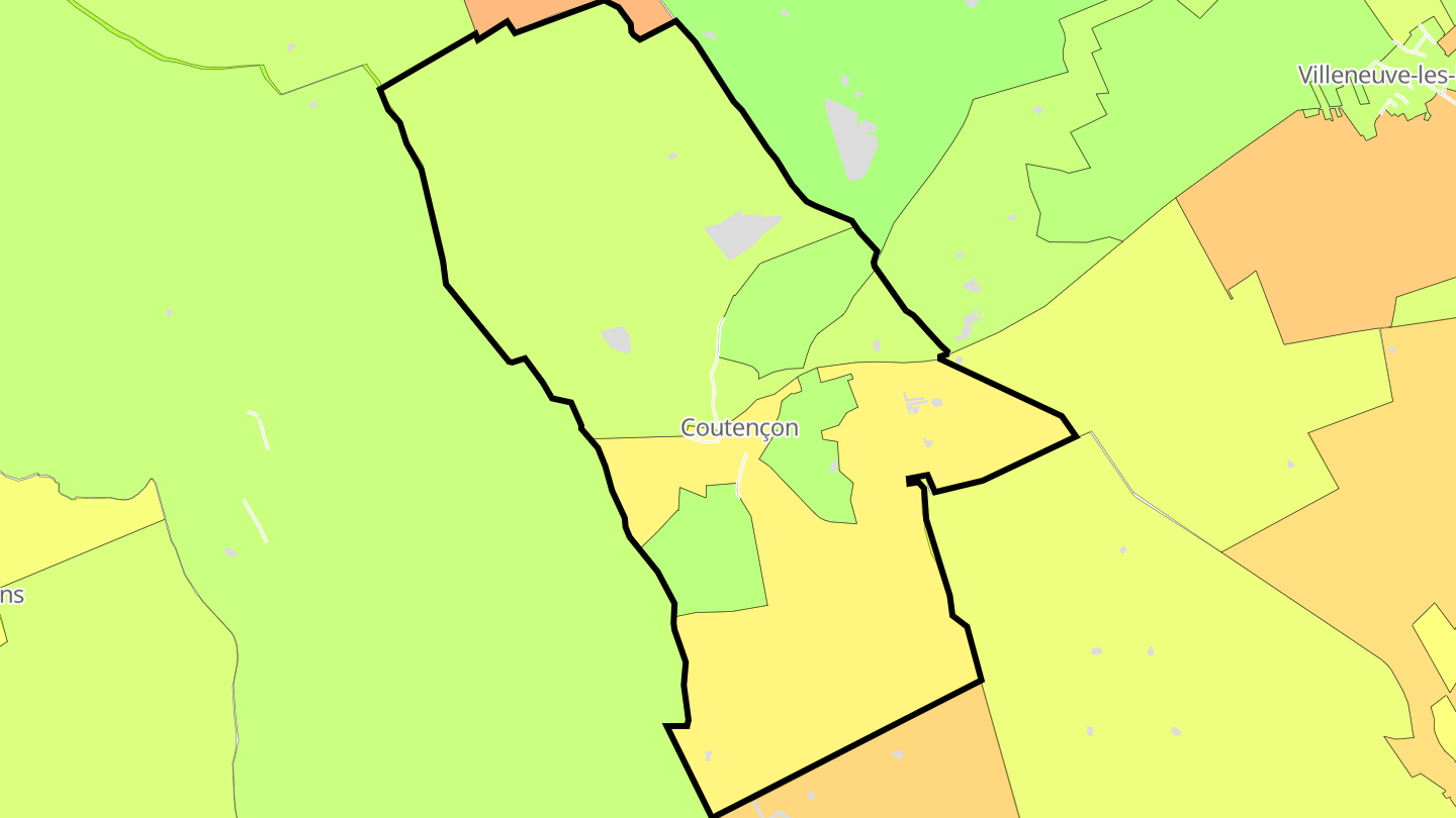 Carte des prix de l'immobilier Coutençon