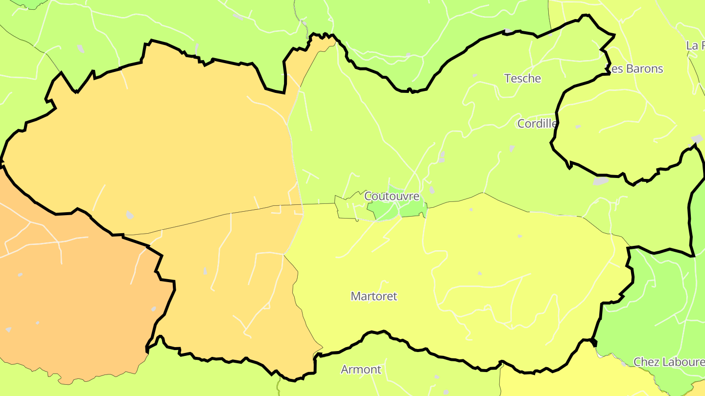 Carte des prix de l'immobilier Coutouvre