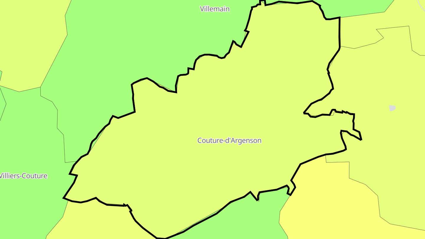 Carte des prix de l'immobilier Couture-d'Argenson