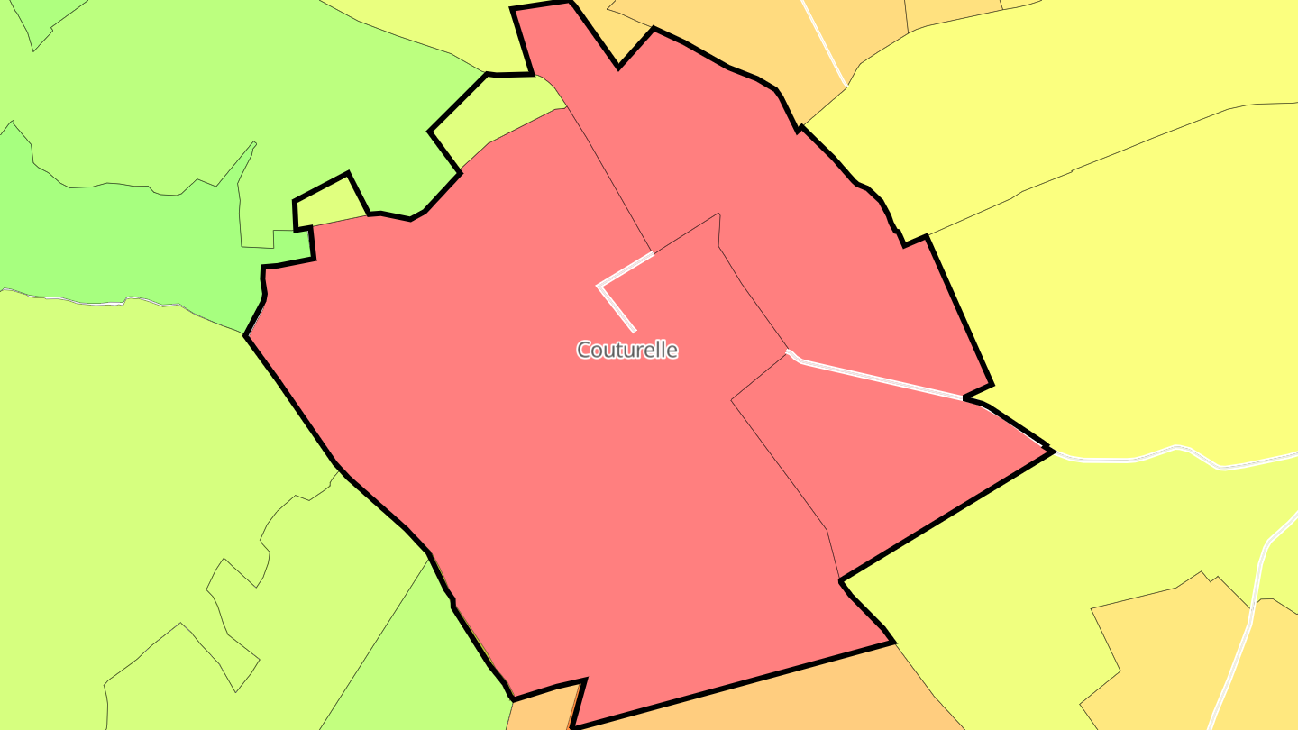 Carte des prix de l'immobilier Couturelle