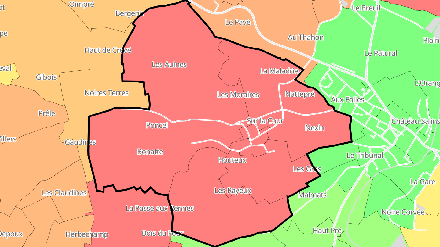 Carte des prix de l'immobilier Coutures