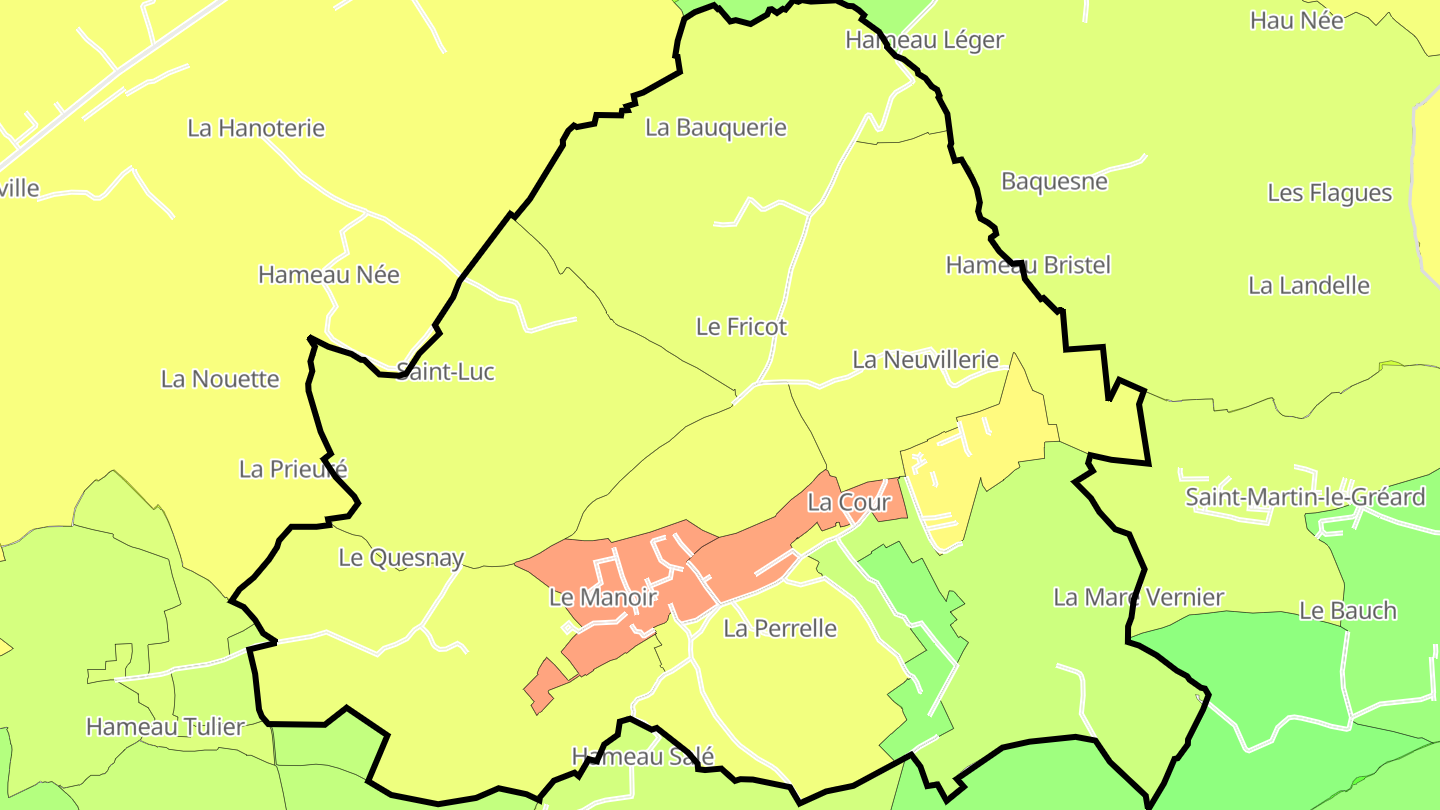 Carte des prix de l'immobilier Couville