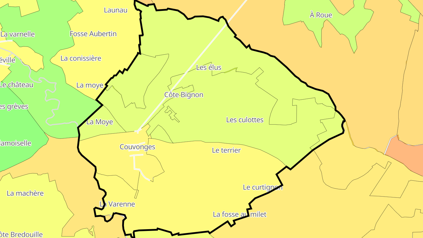Carte des prix de l'immobilier Couvonges