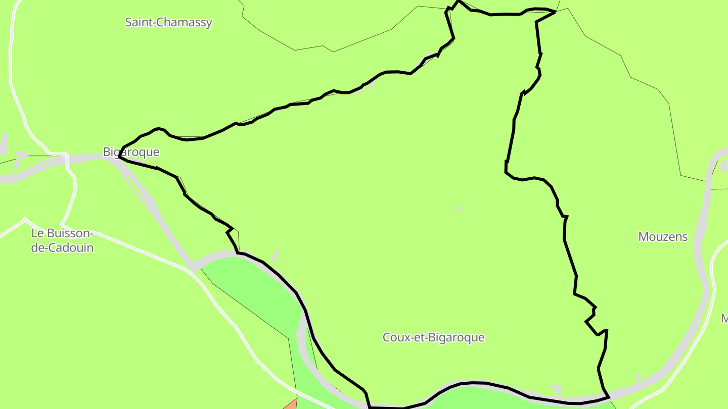 Carte des prix de l'immobilier Coux-et-Bigaroque
