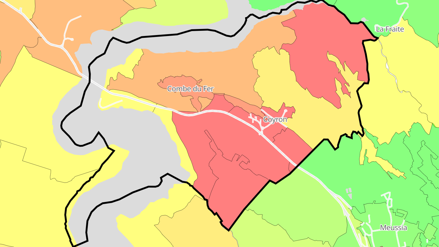 Carte des prix de l'immobilier Coyron