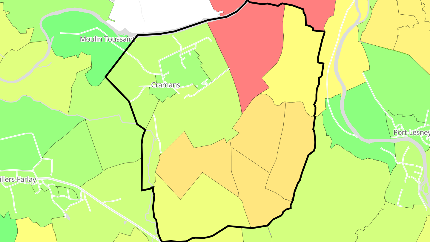 Carte des prix de l'immobilier Cramans