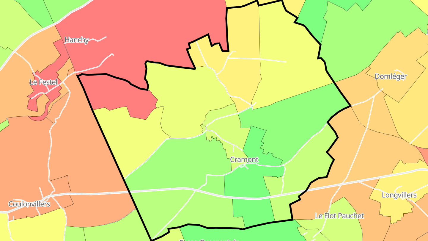 Carte des prix de l'immobilier Cramont