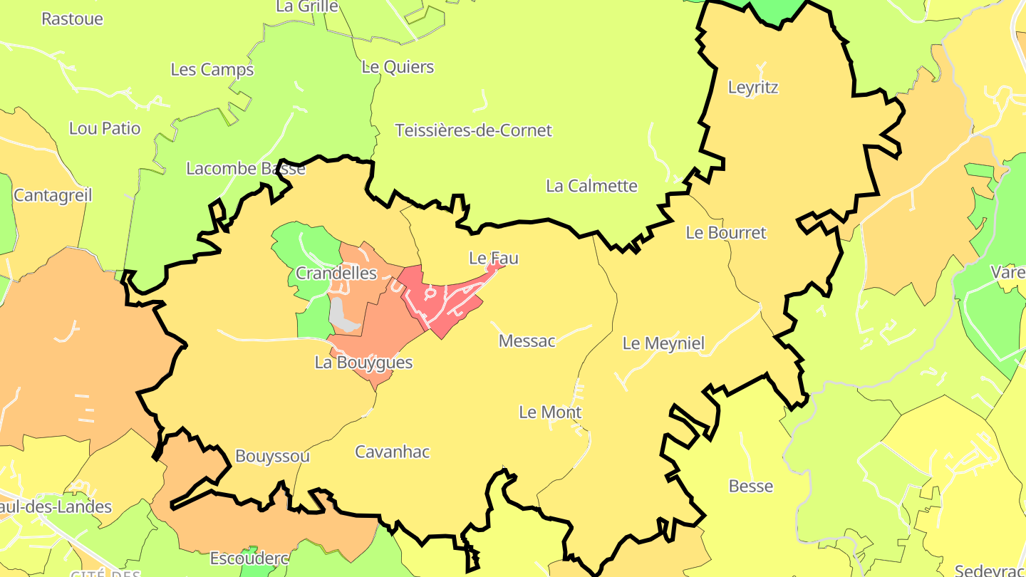 Carte des prix de l'immobilier Crandelles