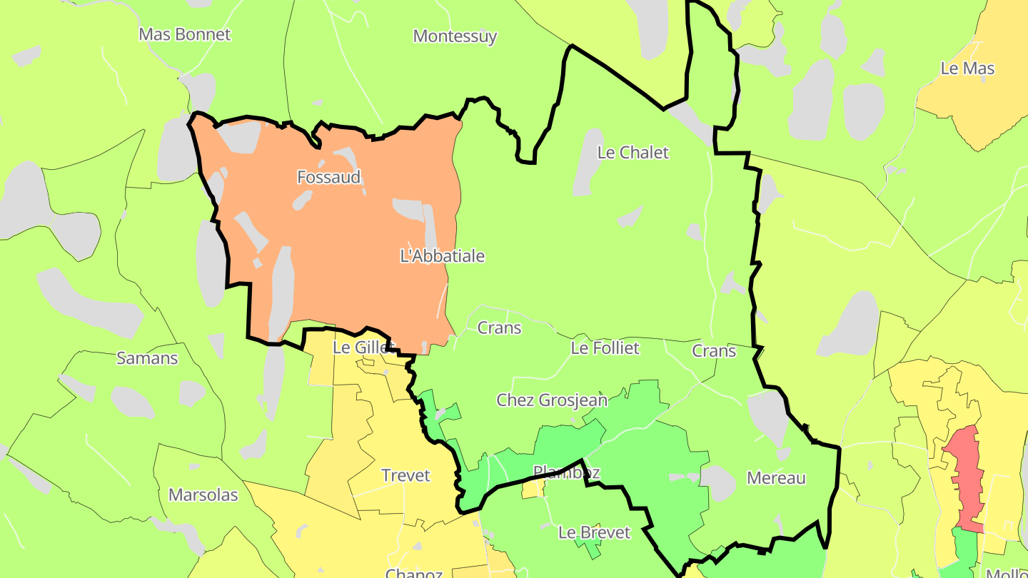 Carte des prix de l'immobilier Crans
