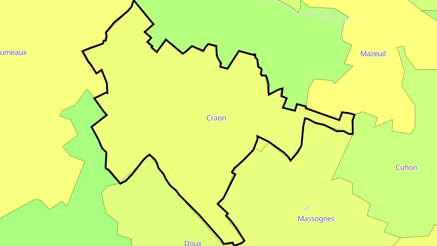 Carte des prix de l'immobilier Craon