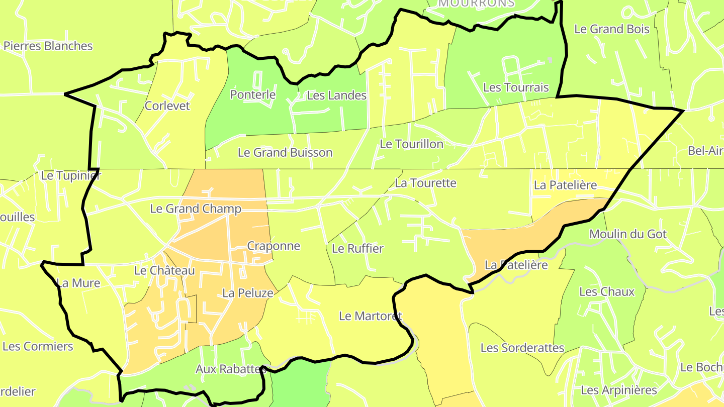 Carte des prix de l'immobilier Craponne
