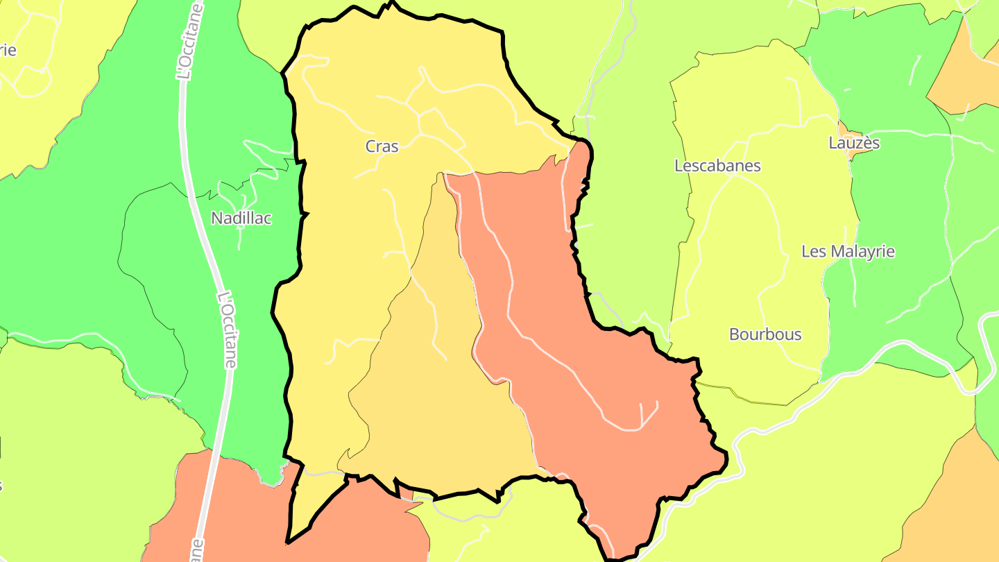 Carte des prix de l'immobilier Cras