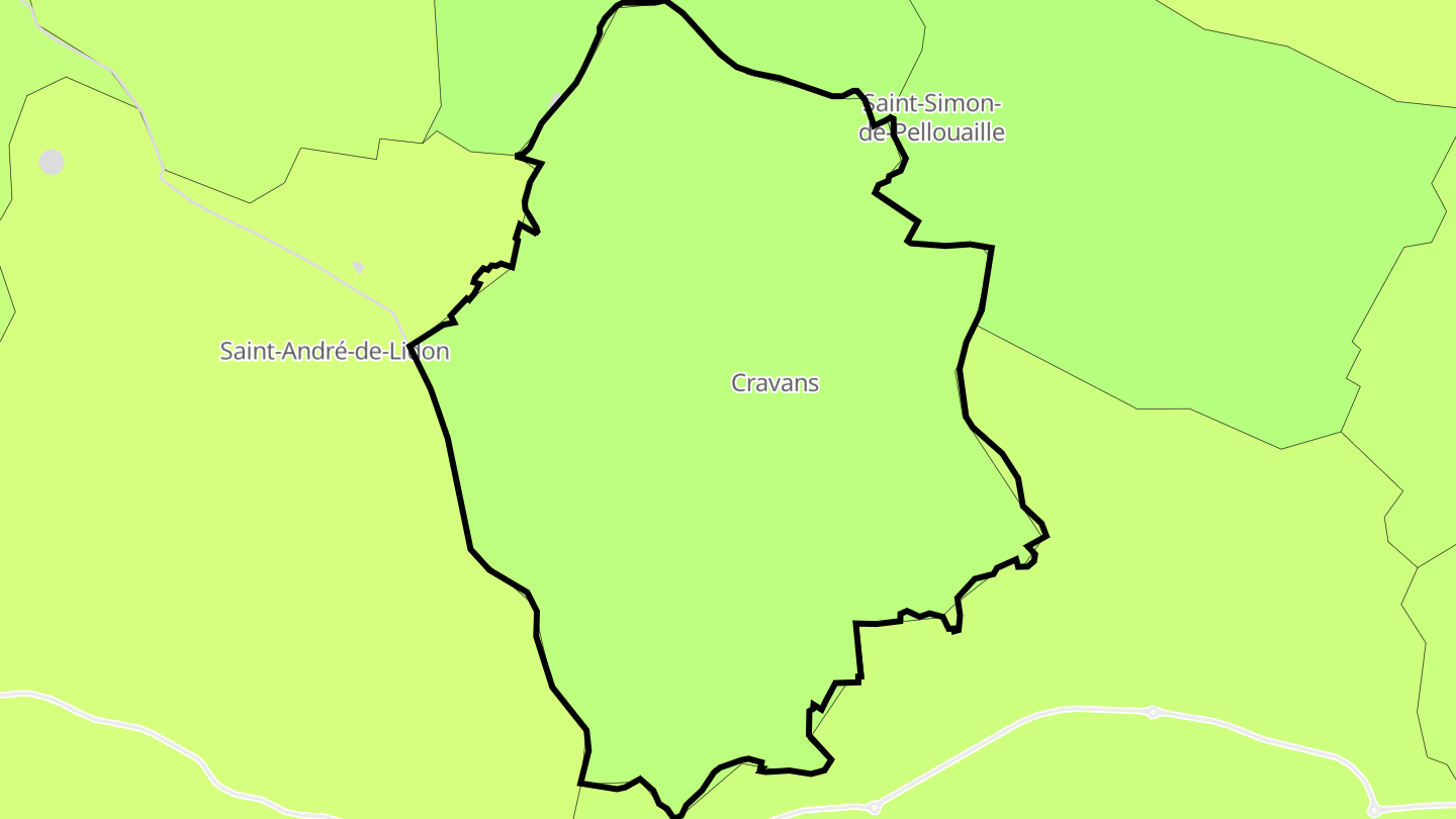 Carte des prix de l'immobilier Cravans
