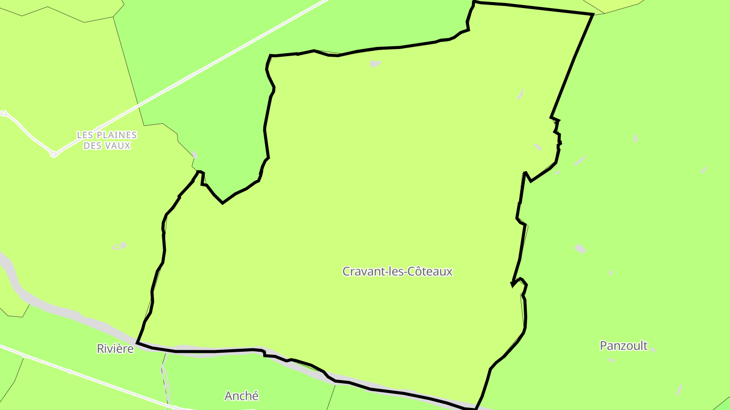 Carte des prix de l'immobilier Cravant-les-Côteaux