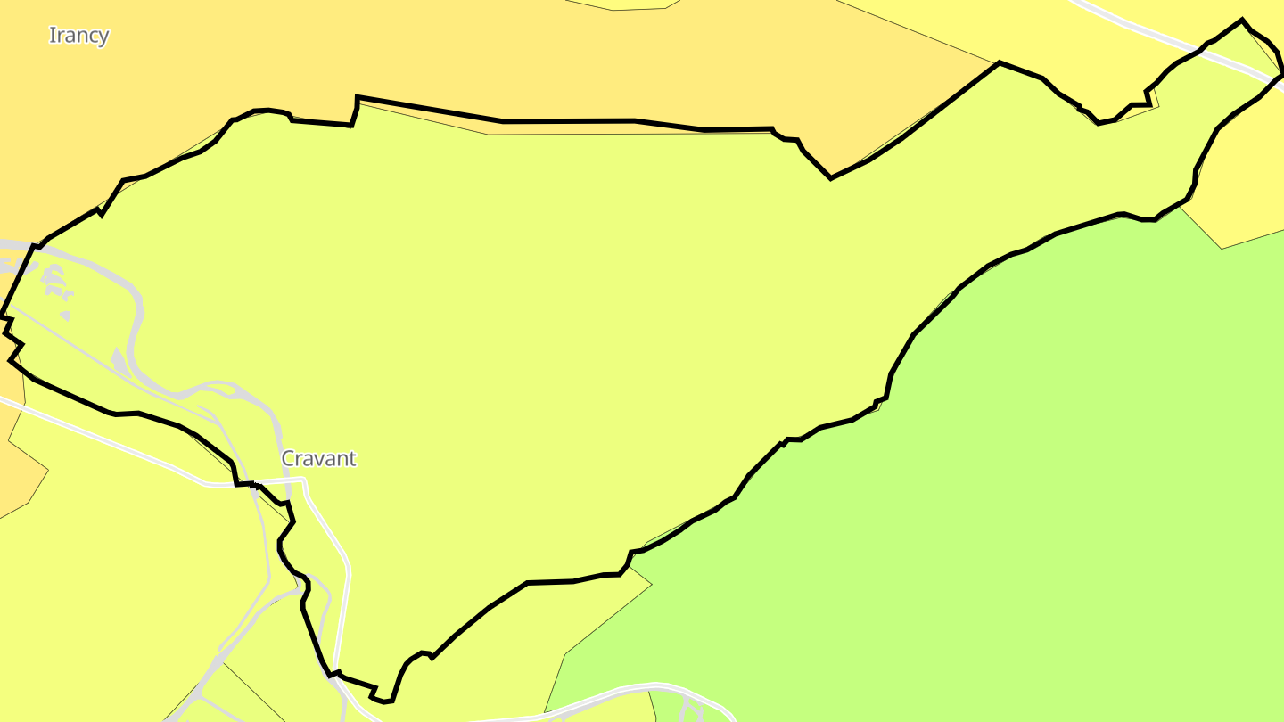 Carte des prix de l'immobilier Cravant