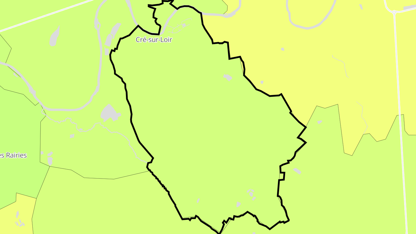 Carte des prix de l'immobilier Cré-sur-Loir