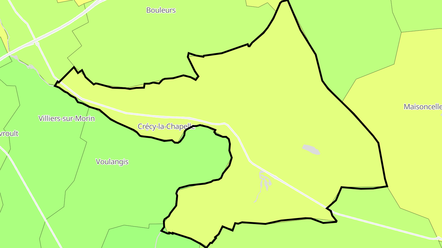 Carte des prix de l'immobilier Crécy-la-Chapelle