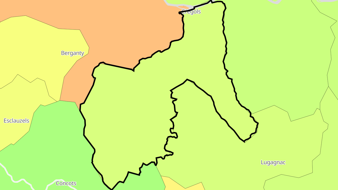 Carte des prix de l'immobilier Crégols