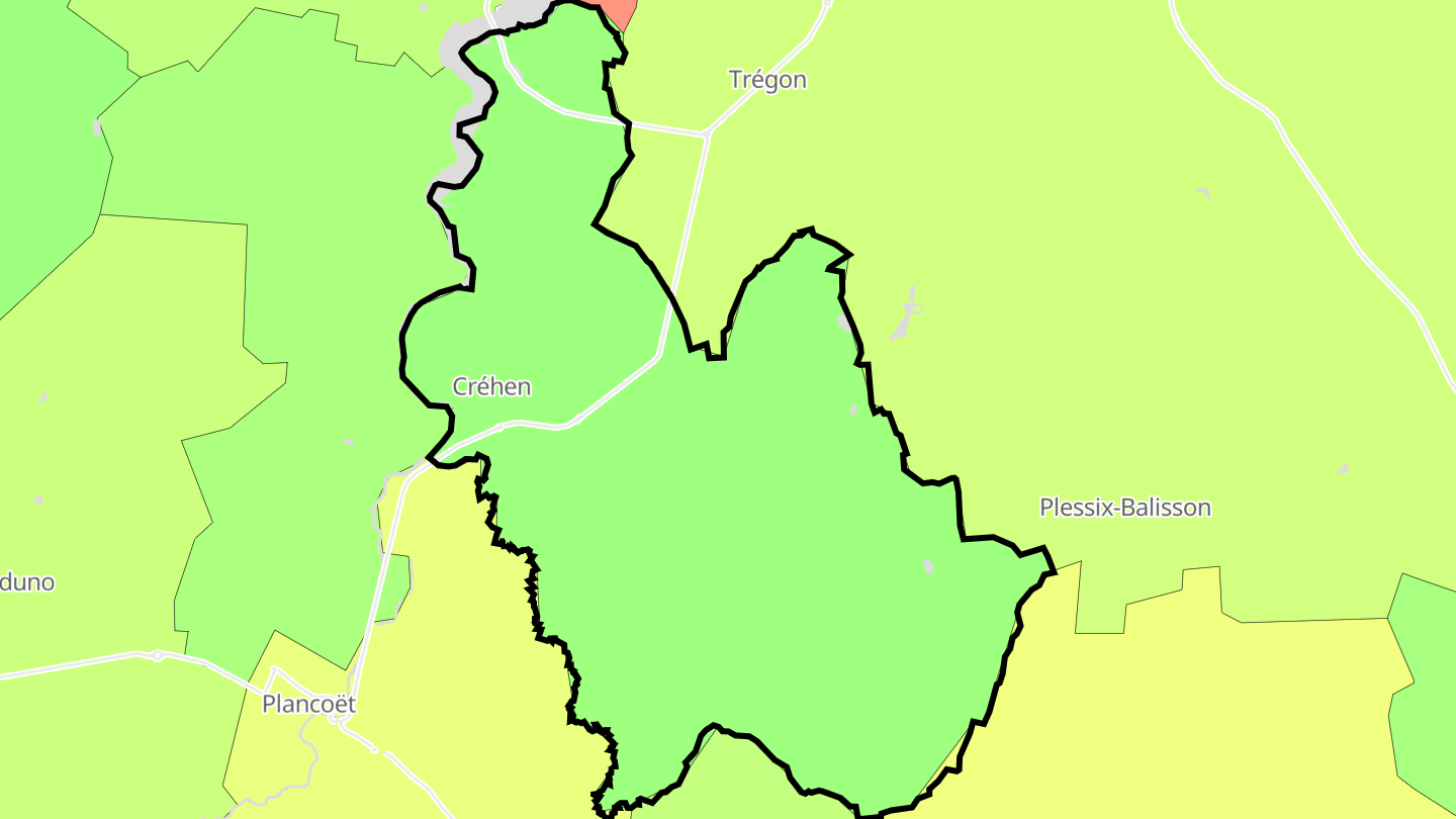 Carte des prix de l'immobilier Créhen