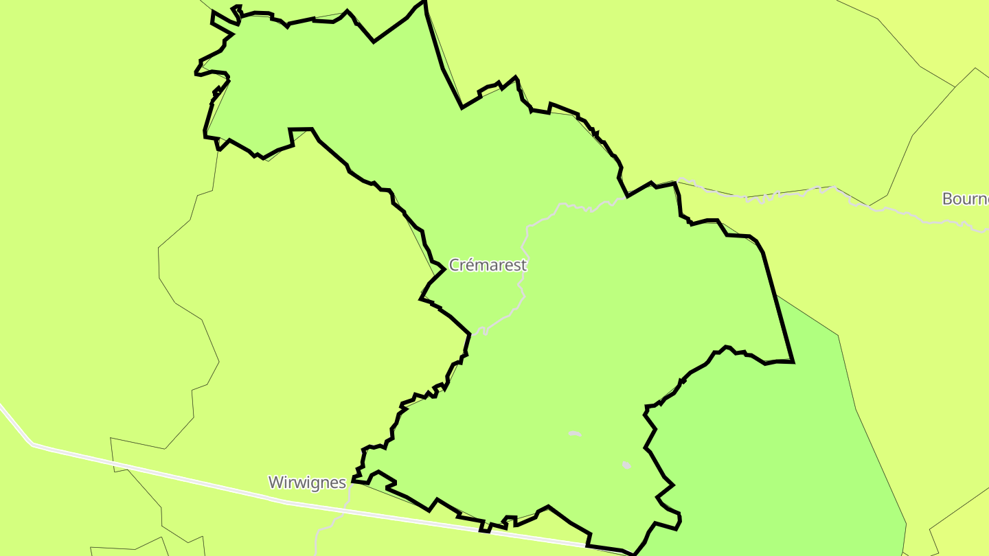 Carte des prix de l'immobilier Crémarest