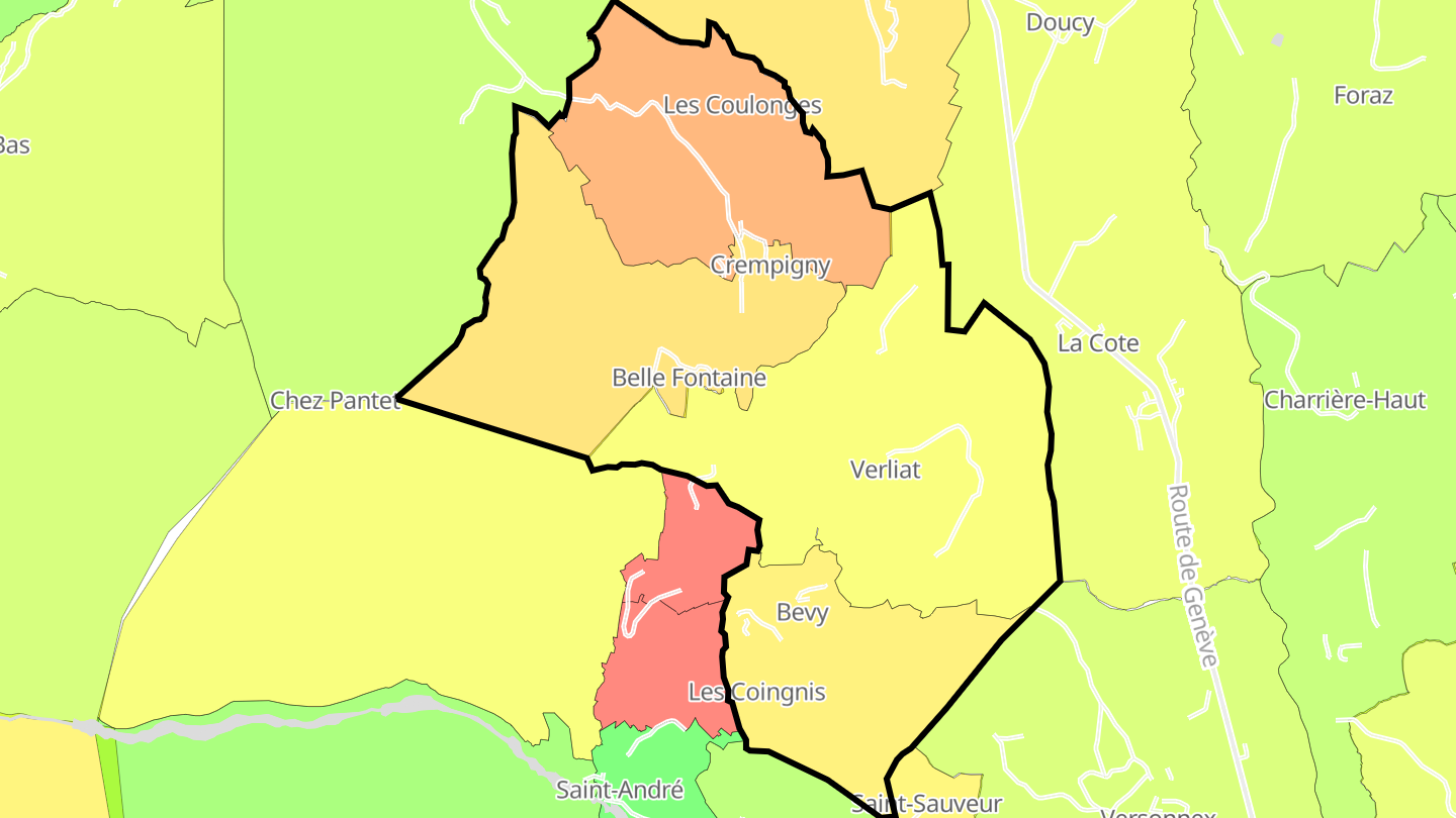 Carte des prix de l'immobilier Crempigny-Bonneguête