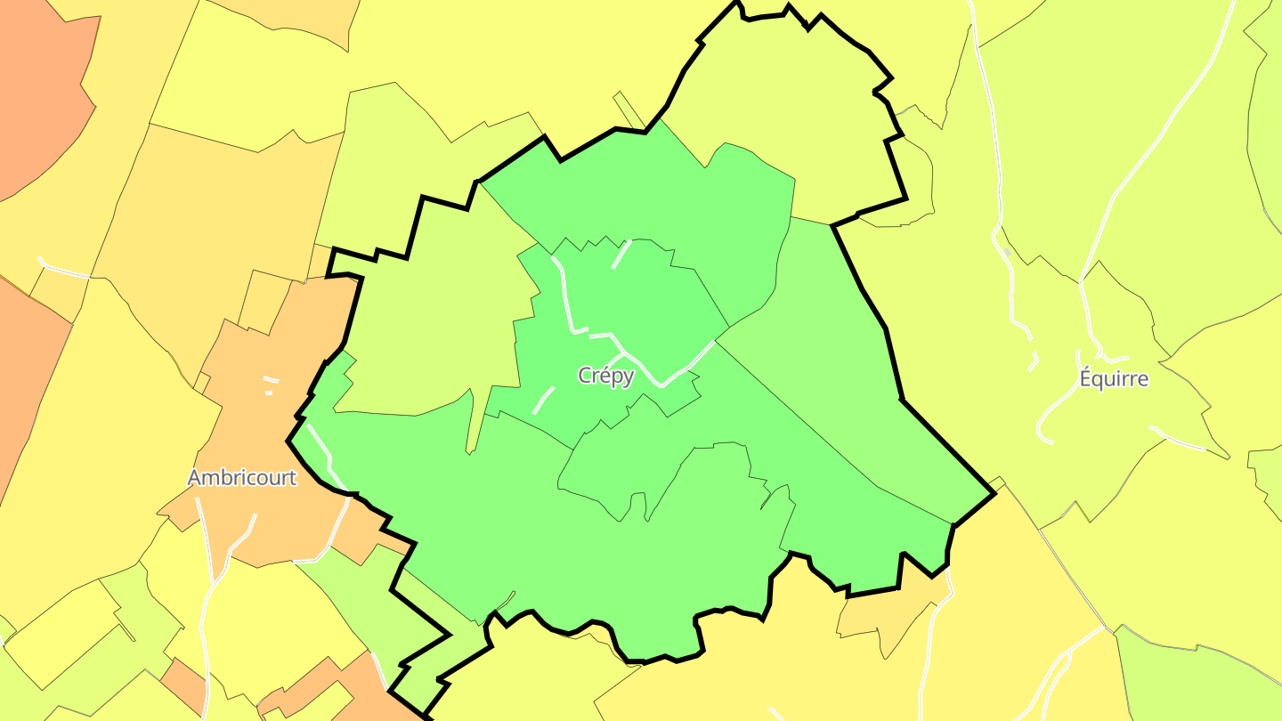 Carte des prix de l'immobilier Crépy