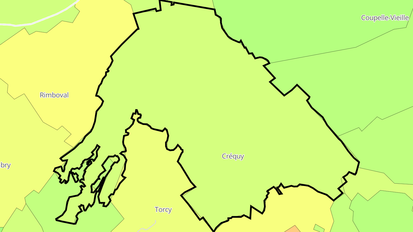 Carte des prix de l'immobilier Créquy