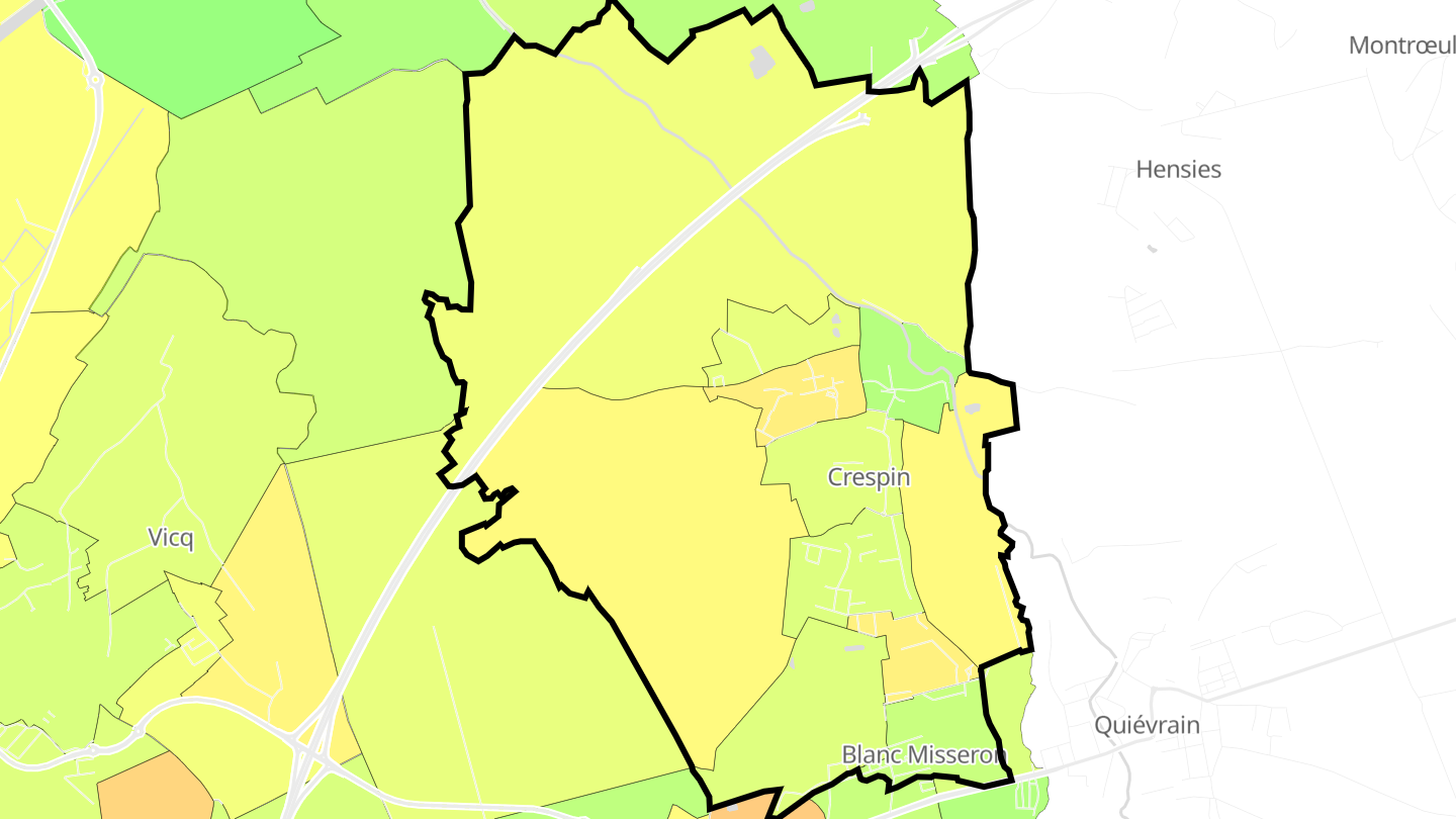 Carte des prix de l'immobilier Crespin