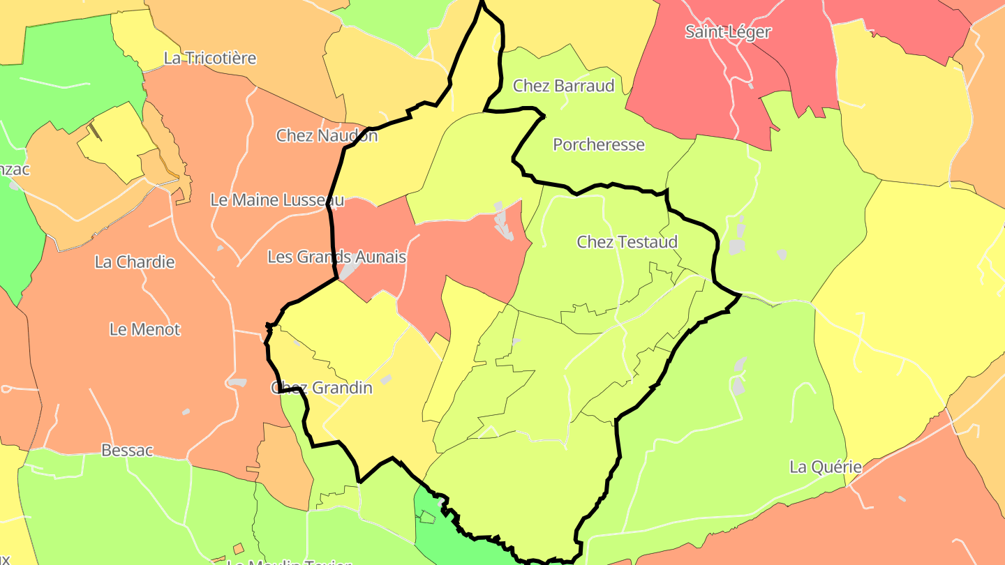Carte des prix de l'immobilier Cressac-Saint-Genis