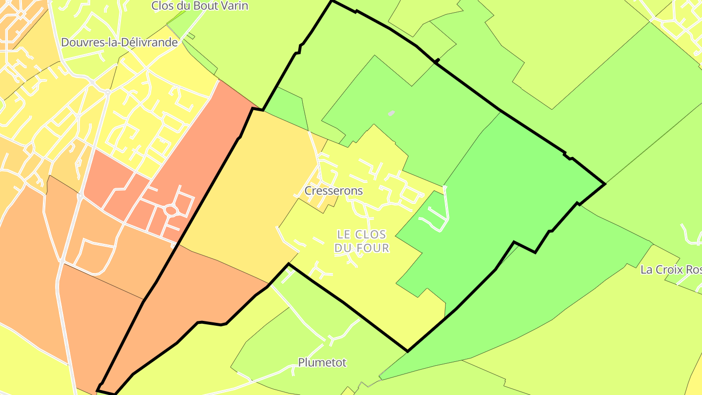 Carte des prix de l'immobilier Cresserons