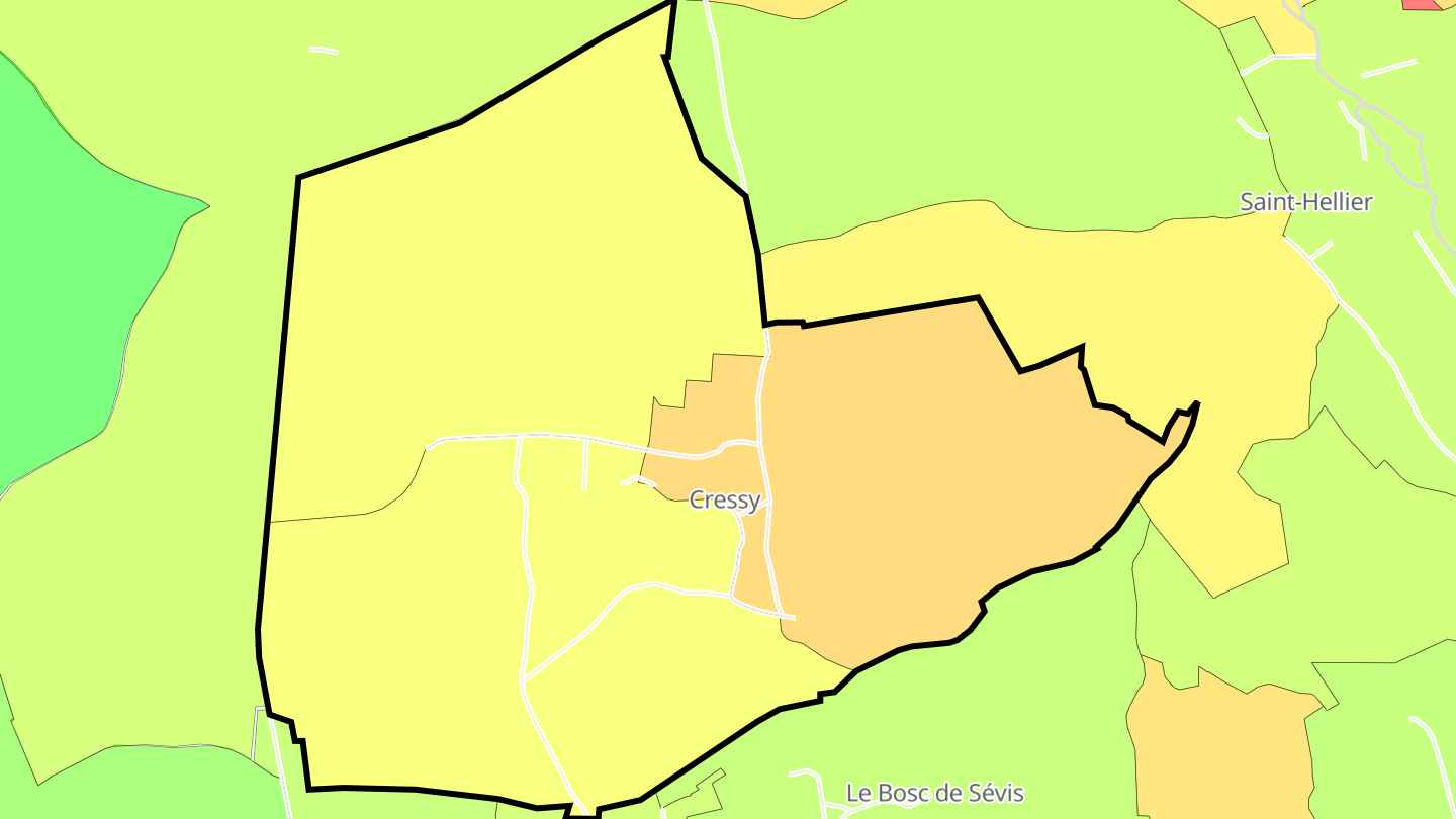 Carte des prix de l'immobilier Cressy
