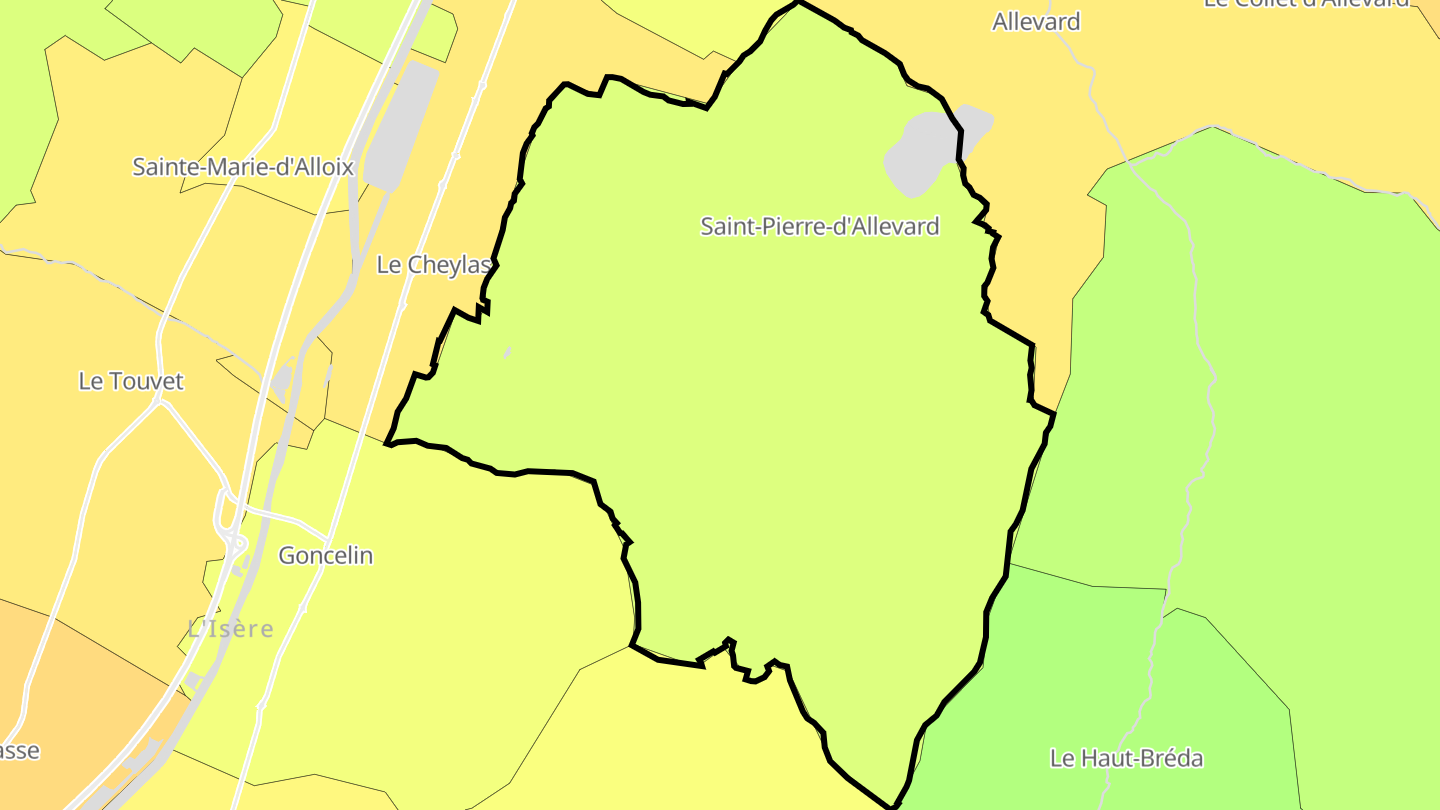 Carte des prix de l'immobilier Crêts-en-Belledonne