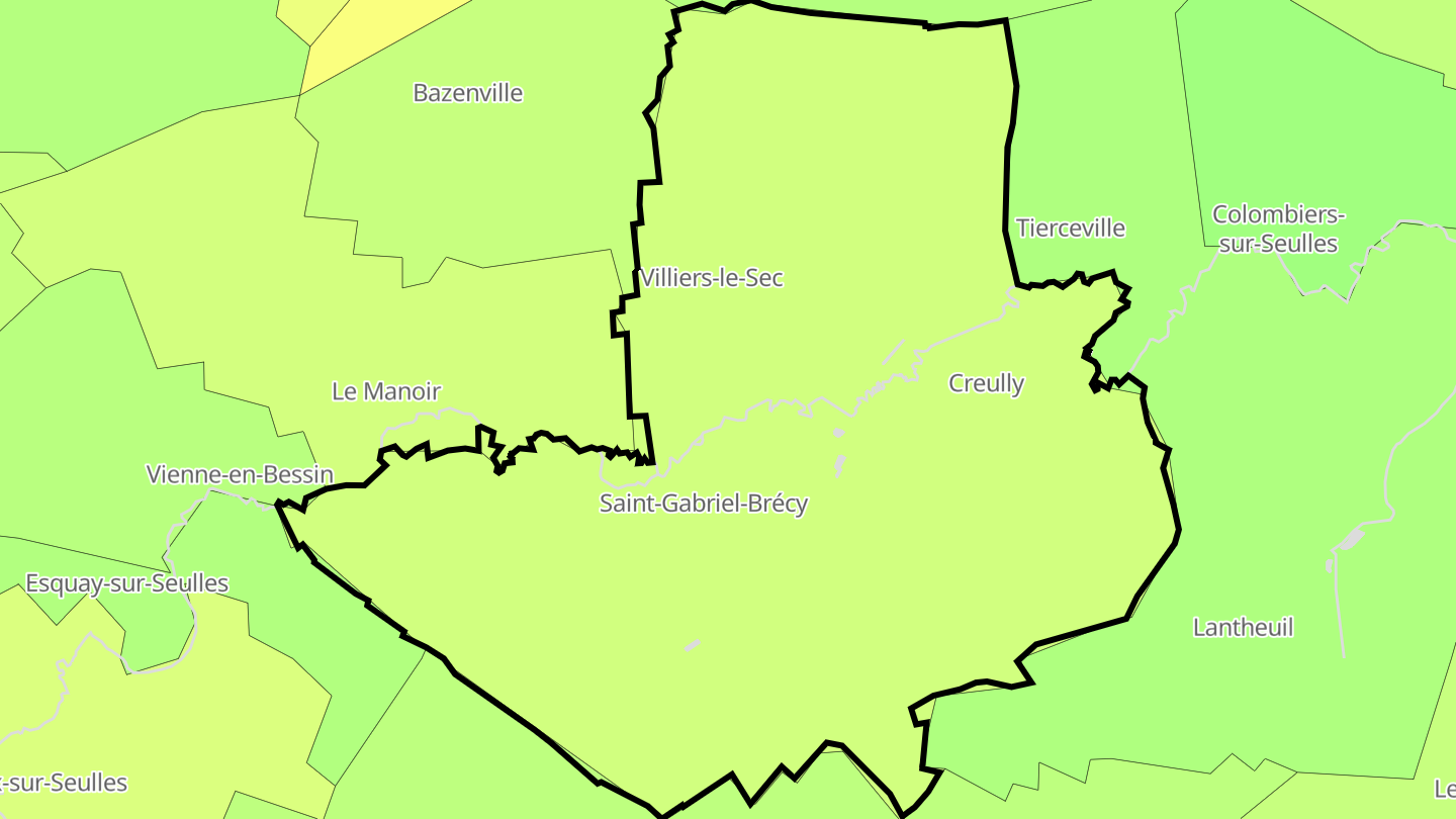 Carte des prix de l'immobilier Creully sur Seulles