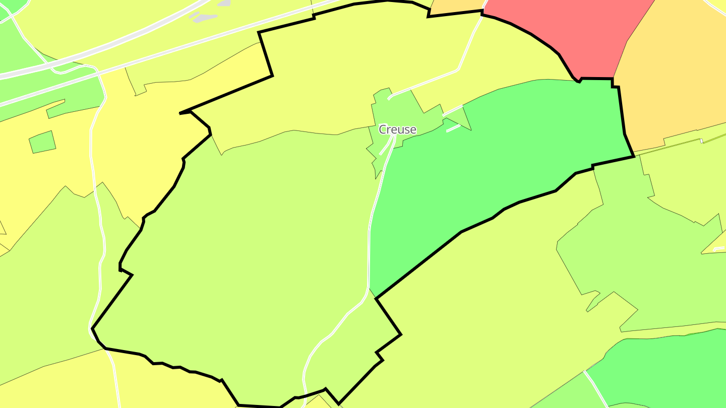 Carte des prix de l'immobilier Creuse