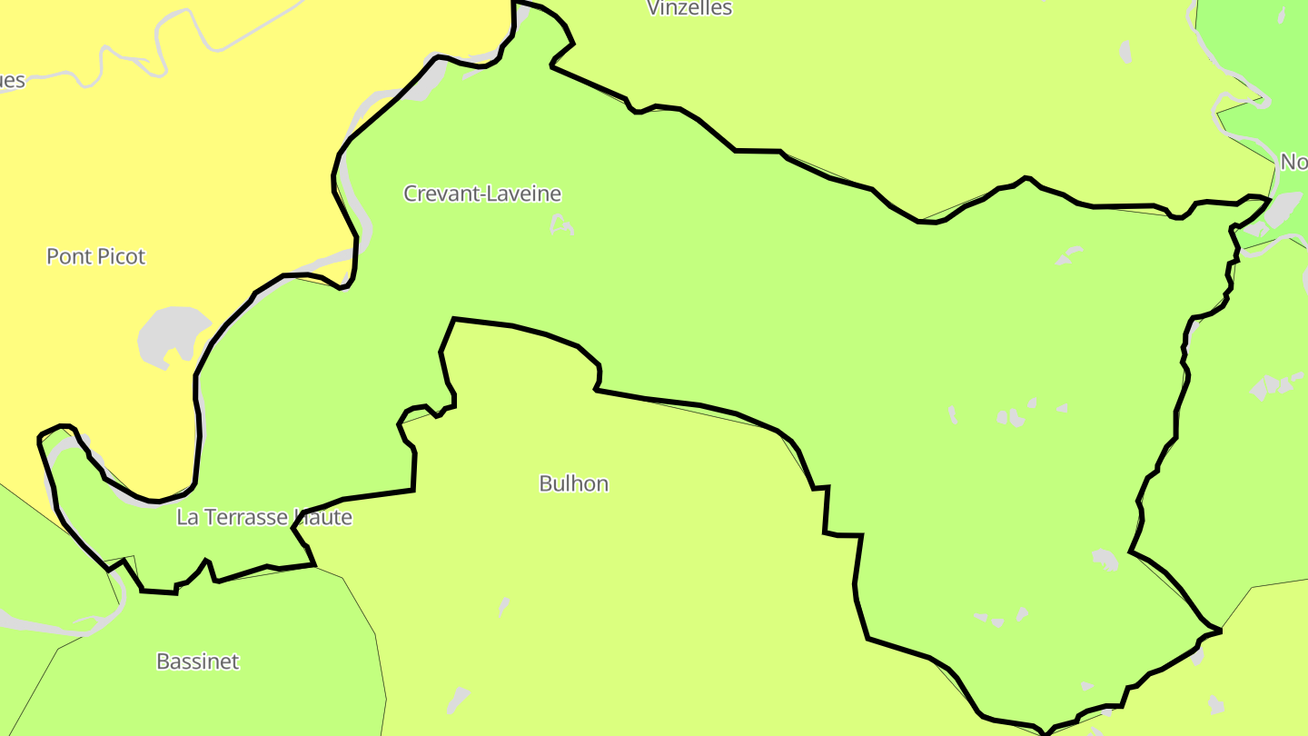 Carte des prix de l'immobilier Crevant-Laveine