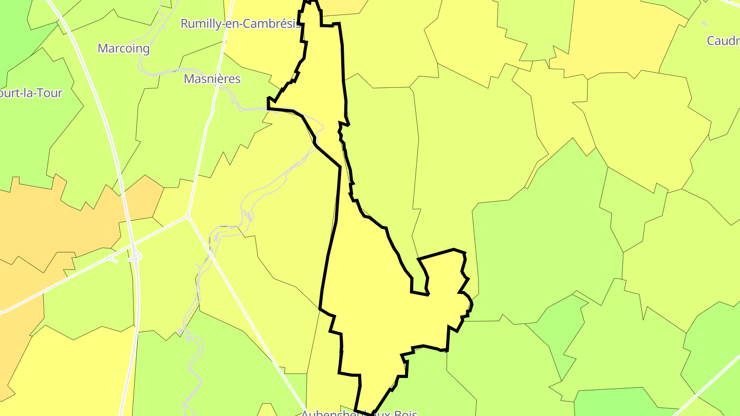 Carte des prix de l'immobilier Crèvecœur-sur-l'Escaut