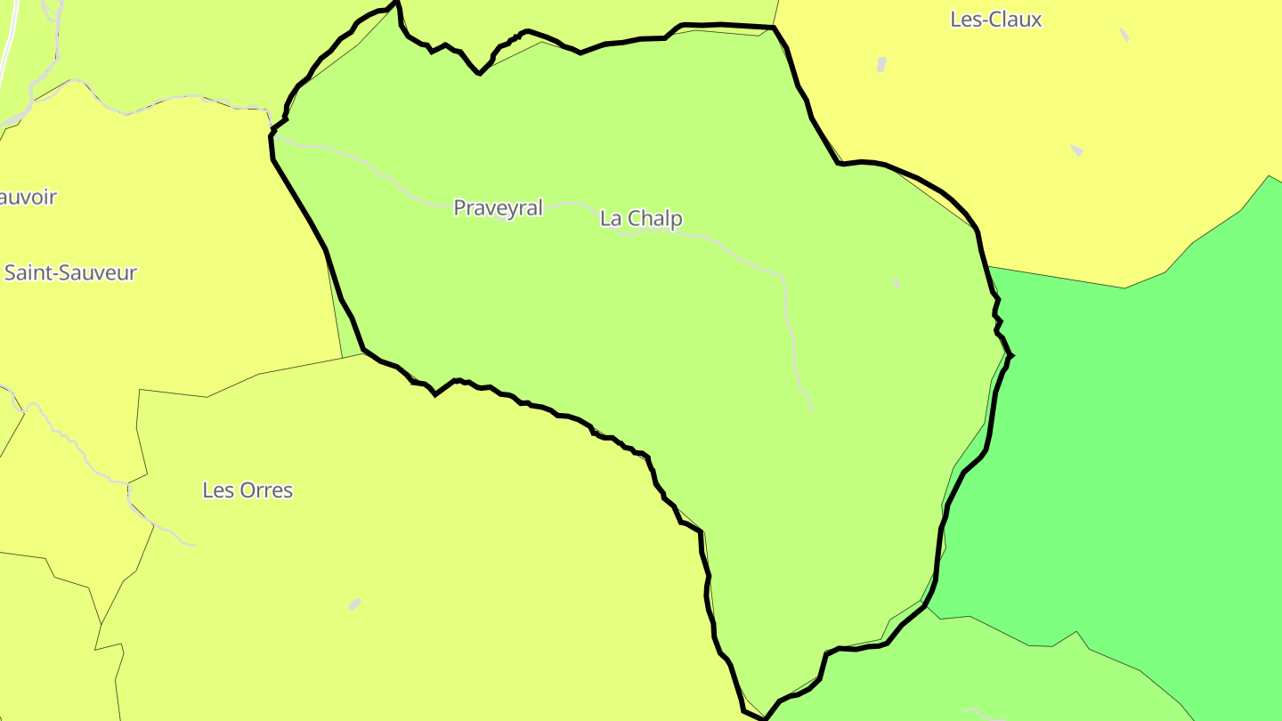 Carte des prix de l'immobilier Crévoux