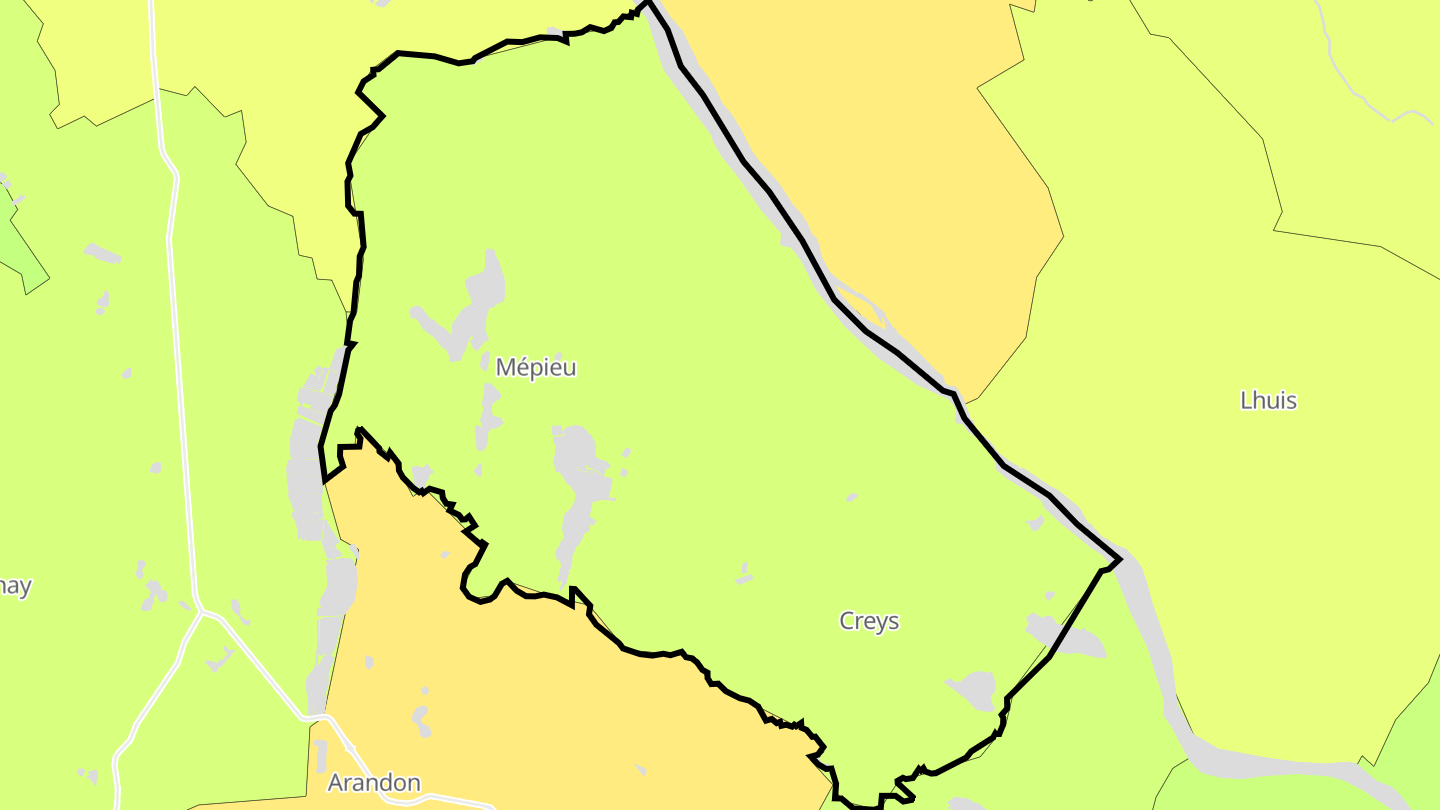 Carte des prix de l'immobilier Creys-Mépieu