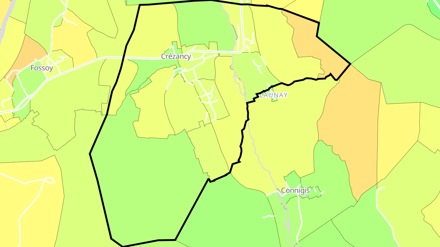 Carte des prix de l'immobilier Crézancy