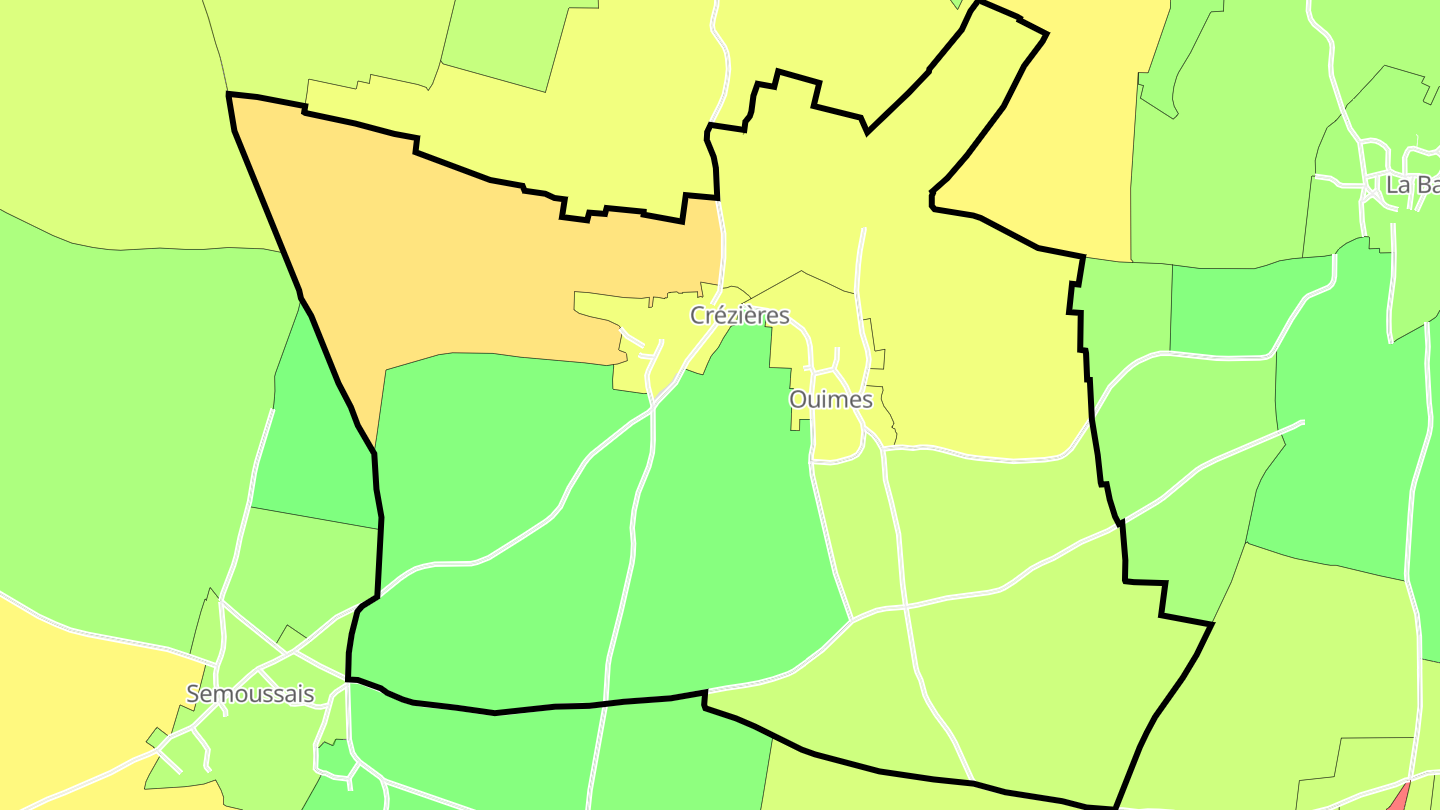 Carte des prix de l'immobilier Crézières