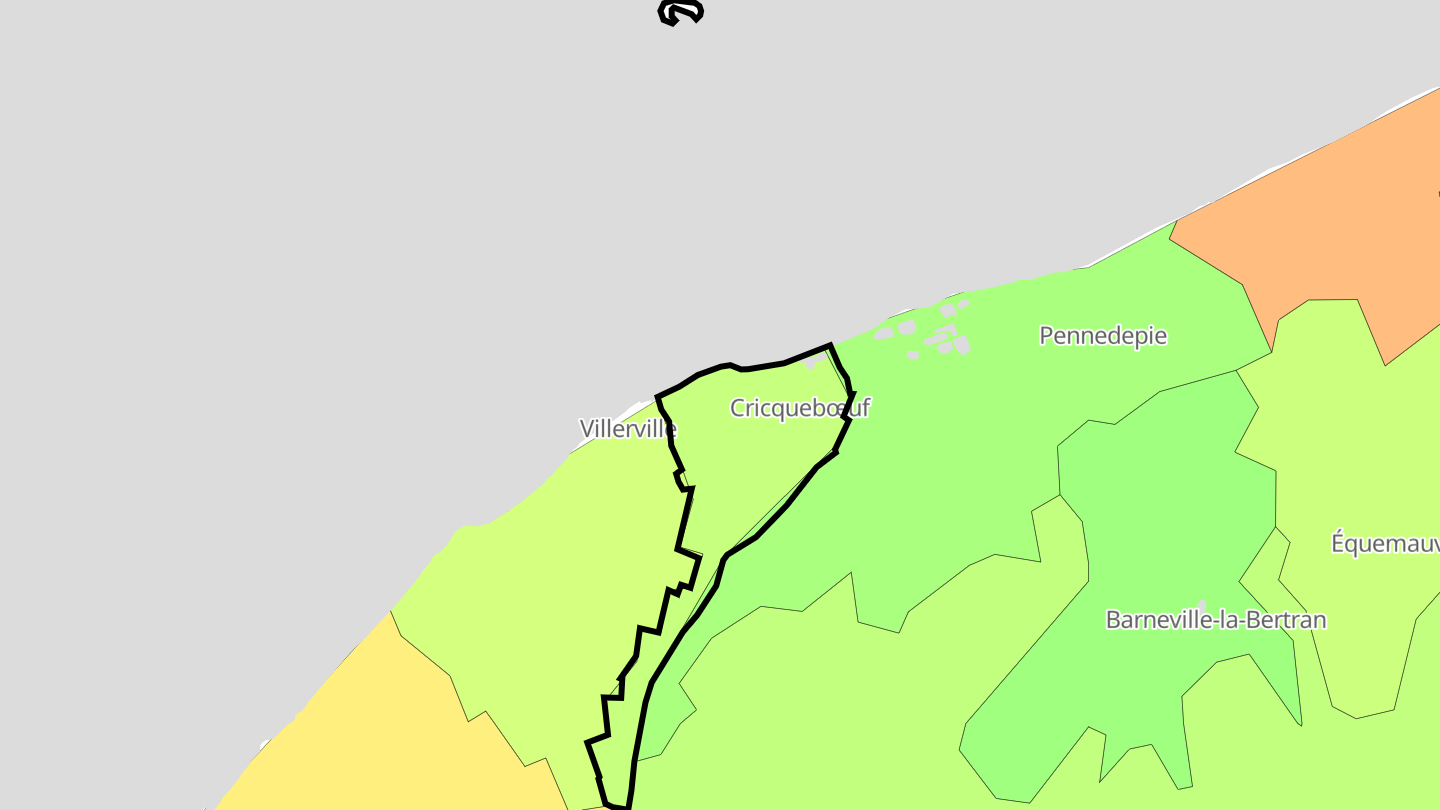 Carte des prix de l'immobilier Cricquebœuf